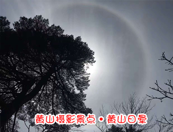 黄山旅游团摄影景点-黄山日晕图片