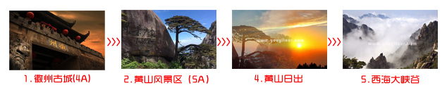 郑州到黄山旅游团三日游方案二景点攻略