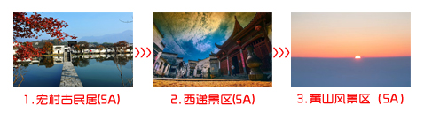青岛到黄山旅游团四日游景点游玩顺序