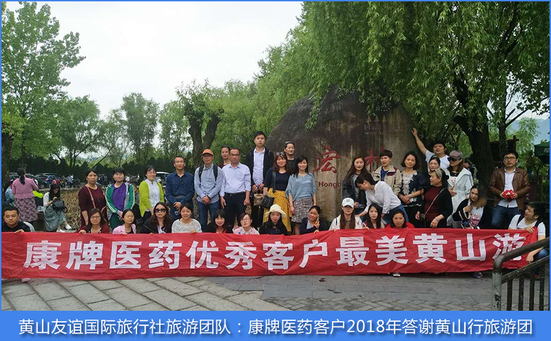 康牌医药黄山三日游旅游团集体合影