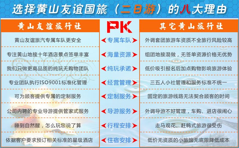 黄山二日游报价，选黄山友谊旅行社！