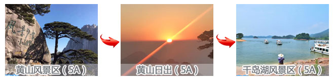 黄山千岛湖三日游景点游玩顺序图