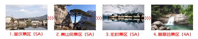 湖州到黄山三日游途中景点游玩顺序图