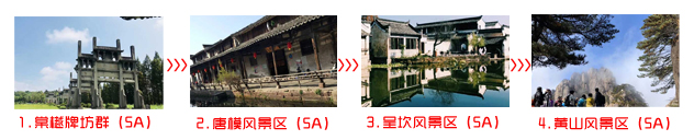 昆山到黄山三日游途中景点游玩顺序图
