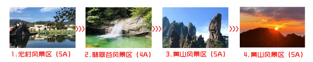 许昌到黄山三日游旅游团途中景点游玩顺序