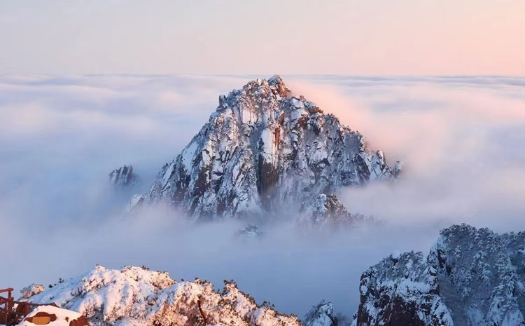 黄山冬雪全景 图示