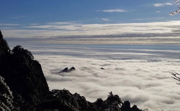 黄山冬季云海美景