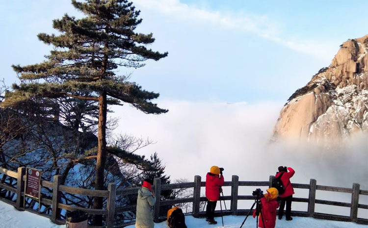 黄山风景区冬季雪景图