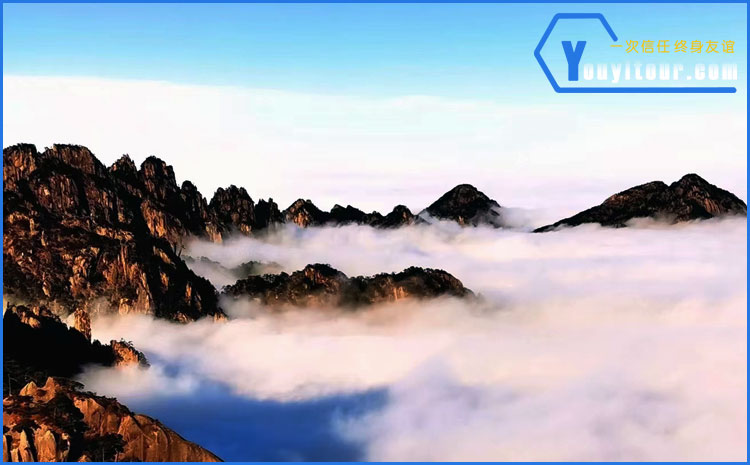 黄山风景区云海 图示