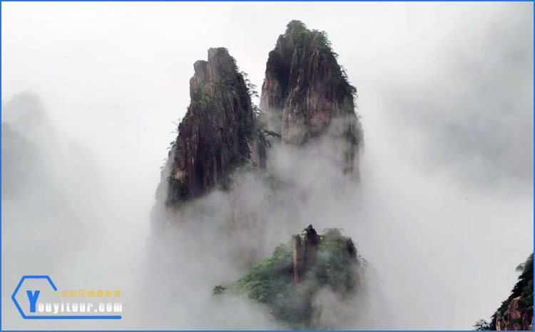 黄山双笋峰 图
